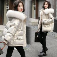 Polyester Women Parkas & loose & thermal patchwork Solid PC