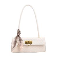 PU Leather with silk scarf Shoulder Bag soft surface PC