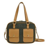 PU Leather Shoulder Bag soft surface & attached with hanging strap Solid PC