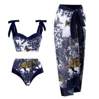 Polyester Tankinis Set & three piece & padded patchwork Set