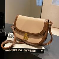 PU Leather Saddle Crossbody Bag soft surface PC