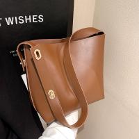 PU Leather Bucket Bag Shoulder Bag soft surface PC