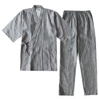 Katoen Mannen Zomer Pyjama Set Lappendeken Striped meer kleuren naar keuze Instellen