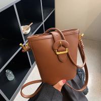 PU Leather Bucket Bag Shoulder Bag soft surface PC