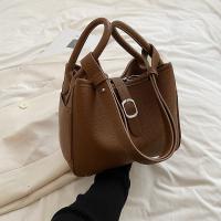 PU Leather Bucket Bag Shoulder Bag soft surface PC