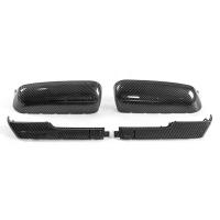 Silverado GMC Sierra HD 2020-23 Rear View Mirror Cover four piece  Carbon Fibre texture Sold By Set