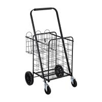 Iron foldable Shopping Trolley portable black PC