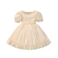 Polyester Mädchen einteiliges Kleid, Solide, Beige,  Stück