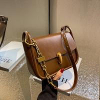 PU Leather Shoulder Bag with chain & soft surface PC