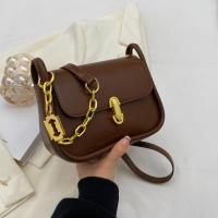 PU Leather Shoulder Bag with chain & soft surface PC