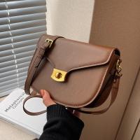 PU Leather Saddle Crossbody Bag soft surface PC