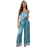 Polyester Ensemble de pyjama de femmes Pantalon & camis Solide plus de couleurs pour le choix Ensemble