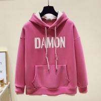 Polyester Women Sweatshirts fleece printed letter PC