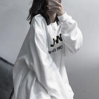 Polyester Women Sweatshirts & loose printed letter PC