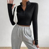 Polyester Slim Women Long Sleeve T-shirt Solid PC