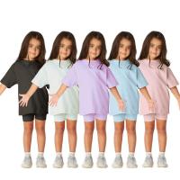 Polyester & Katoen Kinderen Kleding Set Broek & Boven Solide meer kleuren naar keuze Instellen