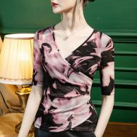 Gaas Vrouwen Five Point Sleeve Blouses Tie-dye meer kleuren naar keuze stuk