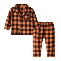 Polyester Kinderen Pyjama Set Broek & Boven Plaid meer kleuren naar keuze Instellen