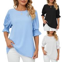 Polyester T-shirts femmes à manches courtes Solide plus de couleurs pour le choix pièce