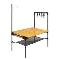 Bamboo & Aluminium Alloy Multifunction Outdoor Foldable Table portable PC