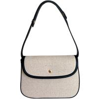 PU Cuir Crossbody Bag Solide blanc et noir pièce