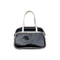 PU Leather Easy Matching Shoulder Bag large capacity black PC