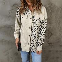 Poliéster Chaqueta de mujeres, impreso, leopardo,  trozo