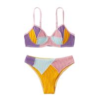 Poliestere Bikiny Patchwork Ostatní smíšené barvy Nastavit