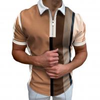 Chemische vezel & Polyester Polo Shirt Afgedrukt verschillende kleur en patroon naar keuze stuk