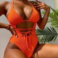 Polyester Maillot de bain d’une seule pièce Solide Orange pièce