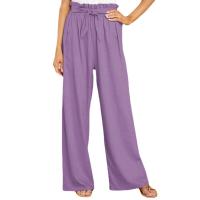 Cotton Wide Leg Trousers & loose Solid PC