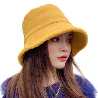 Berber Fleece Easy Matching Bucket Hat thermal patchwork Solid : PC