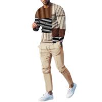 Polyester Ensemble occasionnel d’hommes Pantalon long & Retour au début Imprimé plus de couleurs pour le choix Ensemble