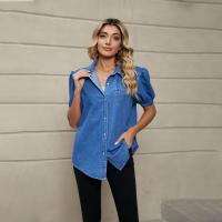 Radius Frauen Kurzarm Shirt, Solide, Blau,  Stück