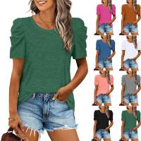 Cotton Women Short Sleeve T-Shirts & loose Solid PC