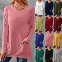 Coton T-shirt femme à manches longues Solide plus de couleurs pour le choix pièce