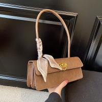 PU Leather with silk scarf Shoulder Bag soft surface PC