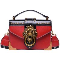 PU Leather Box Bag Handbag attached with hanging strap PC