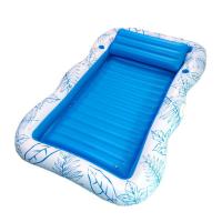 PVC Inflatable Floating Bed blue PC