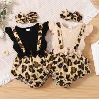 Baumwolle Baby Jumpsuit, Gedruckt, Leopard, mehr Farben zur Auswahl,  Stück