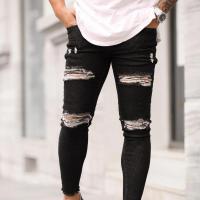 Cotton Ripped Men Jeans patchwork PC