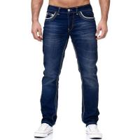 Cotton Men Jeans slimming patchwork PC