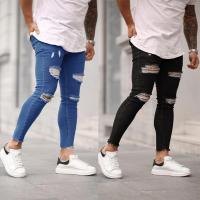 Cotton Men Jeans slimming patchwork PC