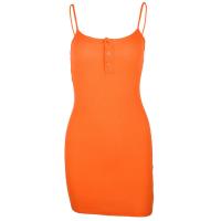 Poliéster Vestidos atractivos de la cadera del paquete, labor de retazos, Sólido, naranja,  trozo