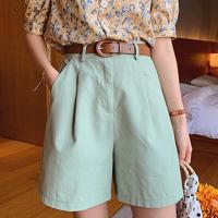 Cotton Plus Size Shorts & loose patchwork Solid PC