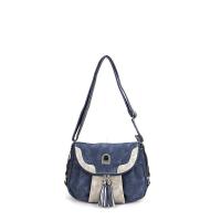 PU Cuir Crossbody Bag Bleu pièce