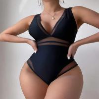 Polyamide & Gaze Maillot de bain d’une seule pièce Solide Noir pièce