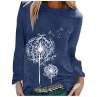 Polyester Women Long Sleeve T-shirt slimming printed PC