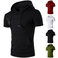 Polyester & Coton T-shirt homme à manches courtes teint nature Solide plus de couleurs pour le choix pièce