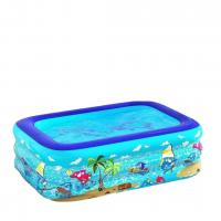 PVC Inflatable Pool thickening printed blue PC